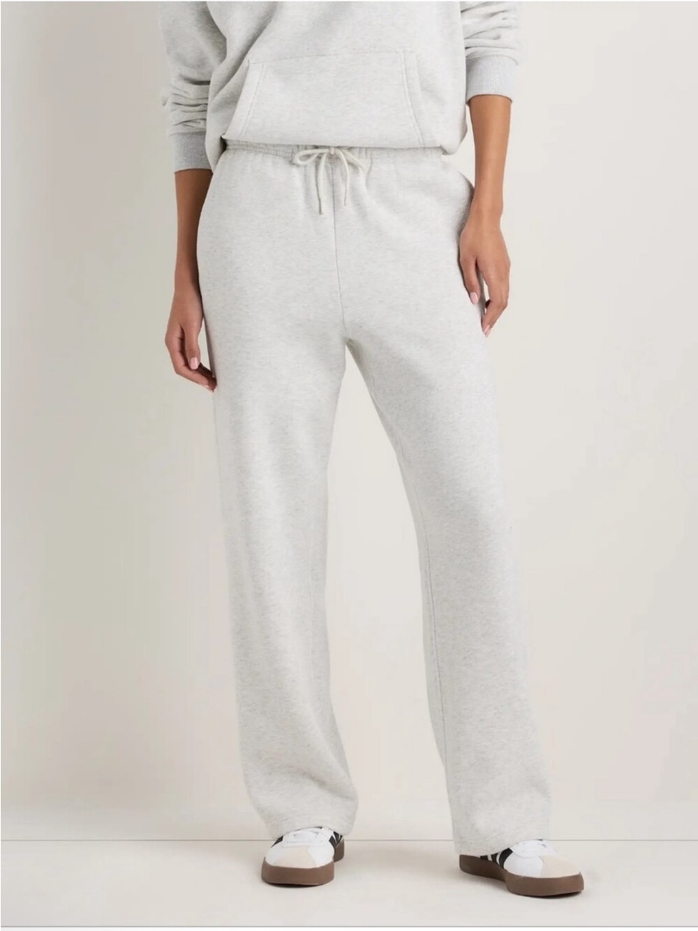 Quince Organic Fleece Straight Leg Sweatpants Medium Cozy Comfy
